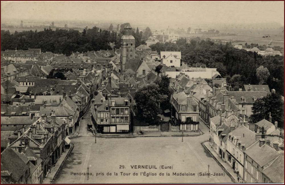 Verneuil-sur-Avre – Panorama pris de la Tour de l’église de la Madeleine