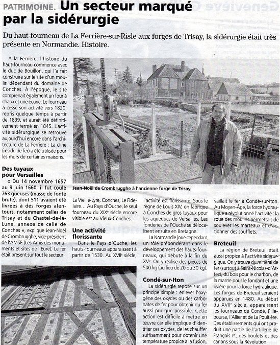 Patrimoine – Un secteur marquĂ© par l’industrie – L’Eveil Normand le 4 mai 2016