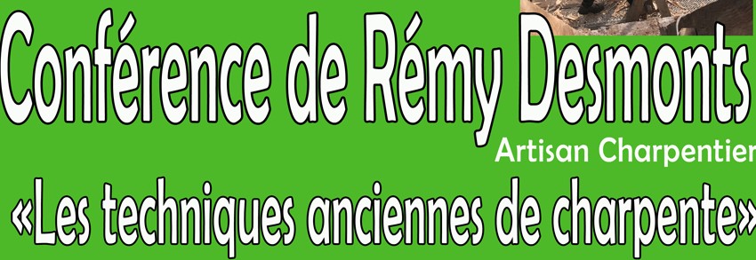 Conférence de Rémy Desmonts – Jeudi 5 mars à 20 heures