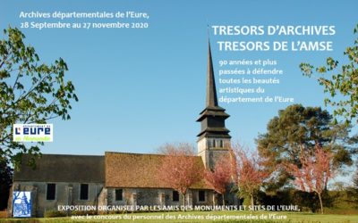 Exposition « Trésors d’archives, trésors de l’AMSE », du 28/09 au 27/11/2020 aux Archives départementales de l’Eure , 2 rue de Verdun, à Evreux