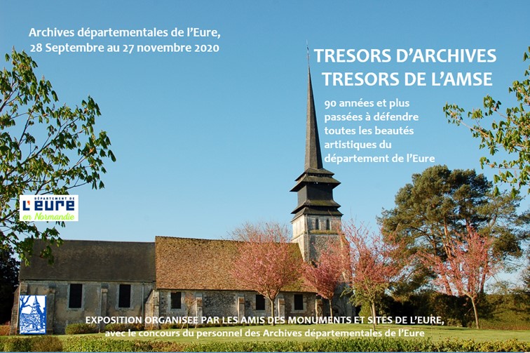 Exposition « Trésors d’archives, trésors de l’AMSE », du 28/09 au 27/11/2020 aux Archives départementales de l’Eure , 2 rue de Verdun, à Evreux