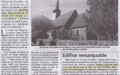 De site cultuel à culturel – Eglise Saint-Ouen-de-Mancelles à Gisay-la-Coudre