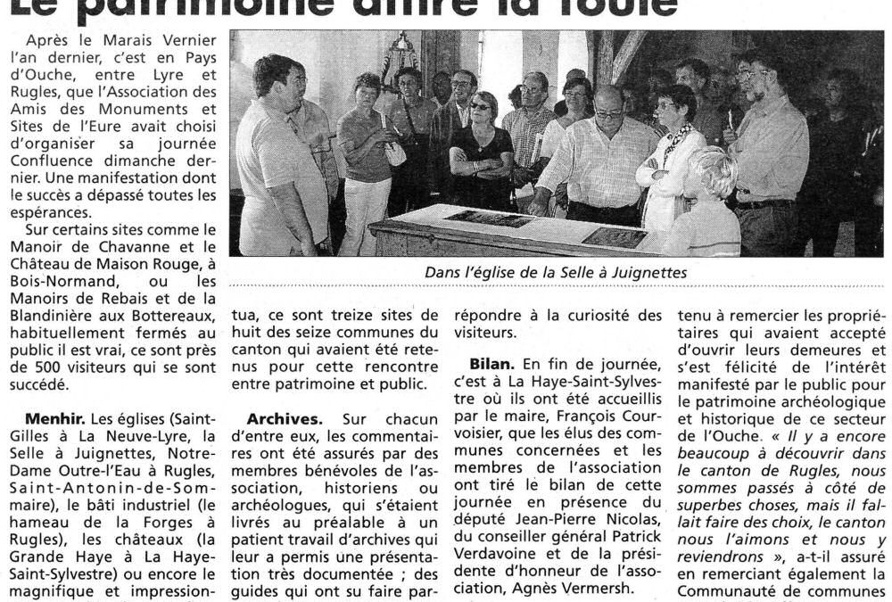 JournĂ©e Confluence 2009 – Le patrimoine attire la foule