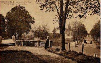 Verneuil – les promenades vues de la passerelle du Rond-Point